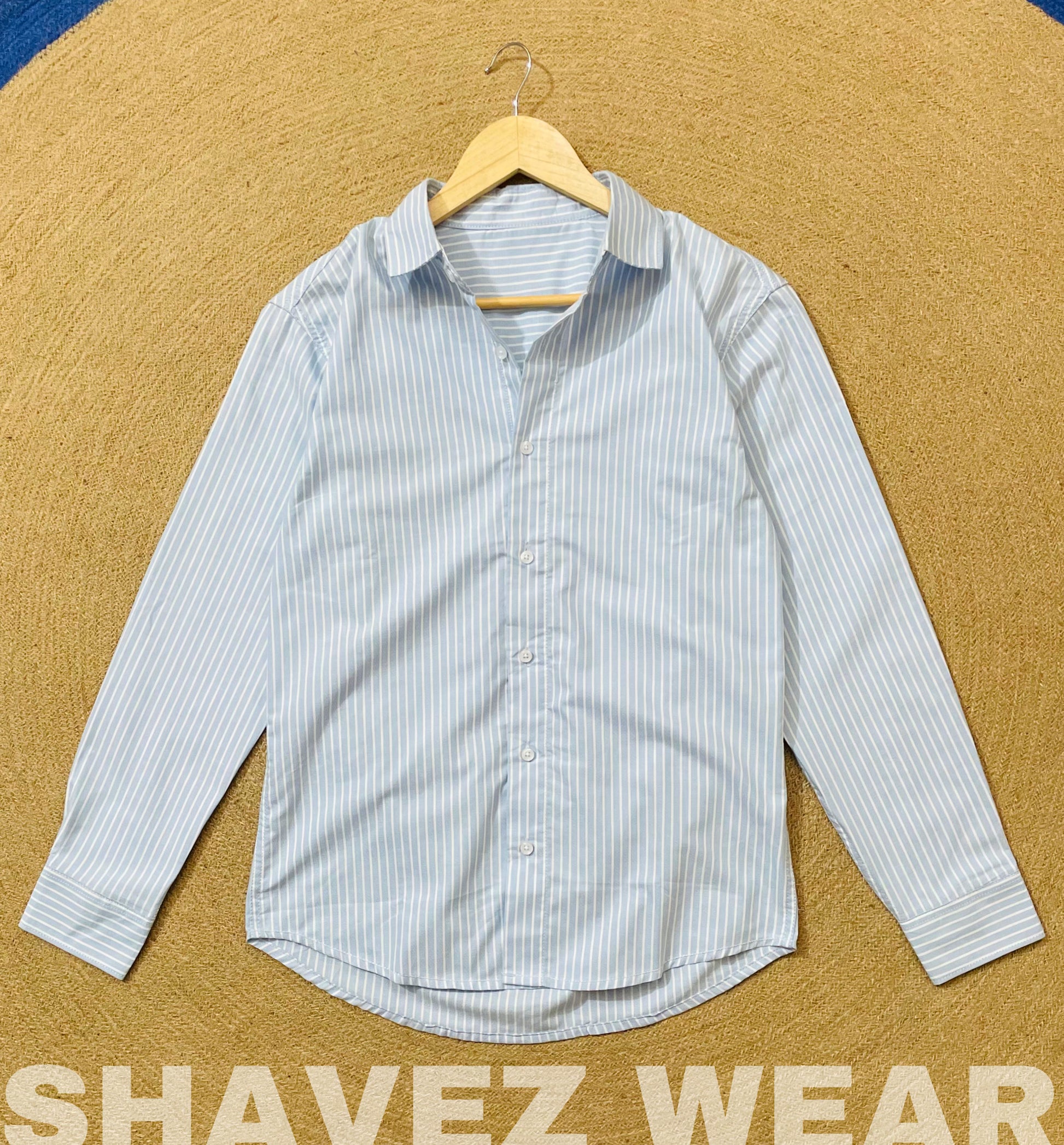 Sky Blue Stripe’s Full Sleeve Shirt