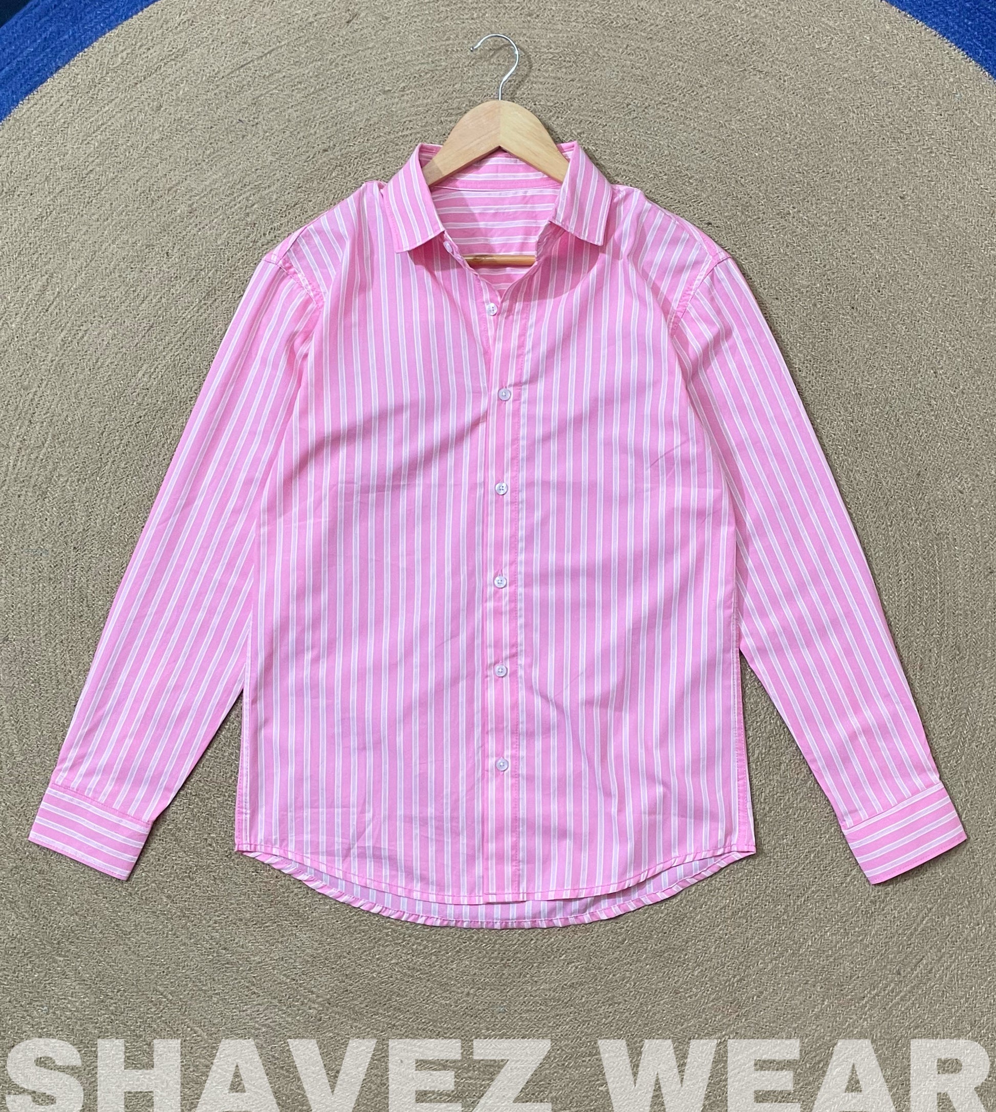 Pink Stripes Full Sleeve Shirt
