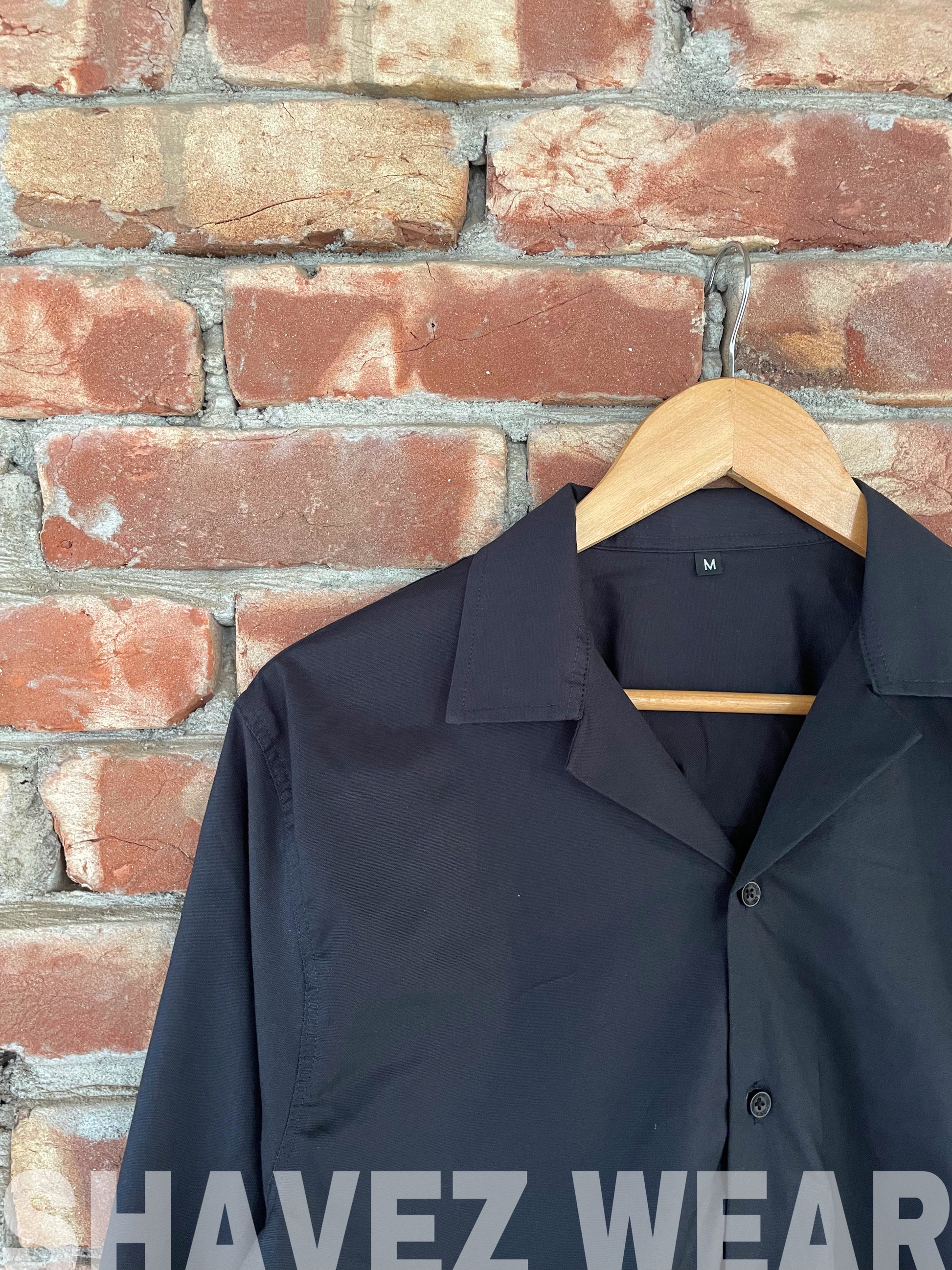 Black Cuban Collar full sleeve shirt