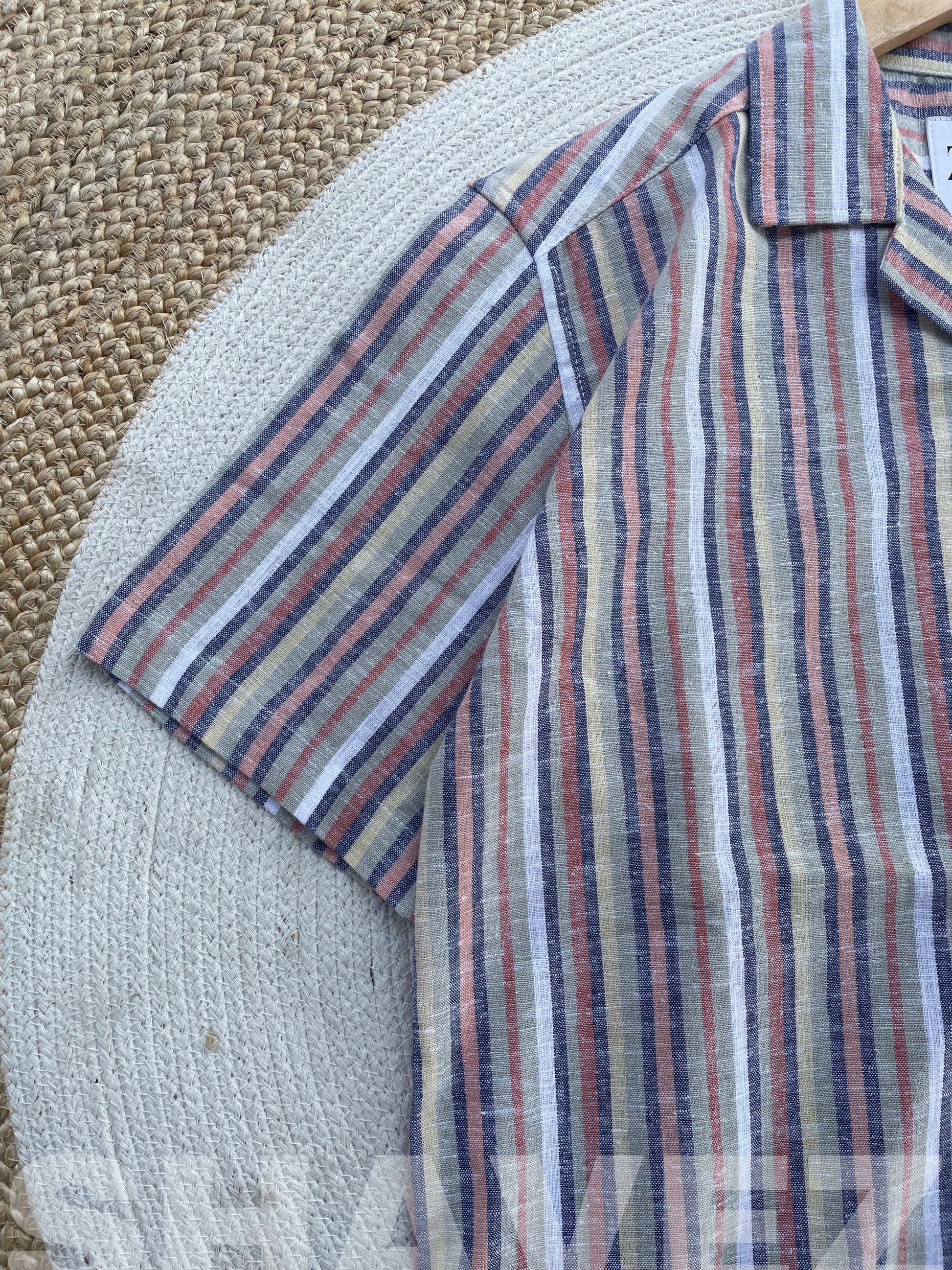 Vintage Sunset Old Money Cuban Shirt