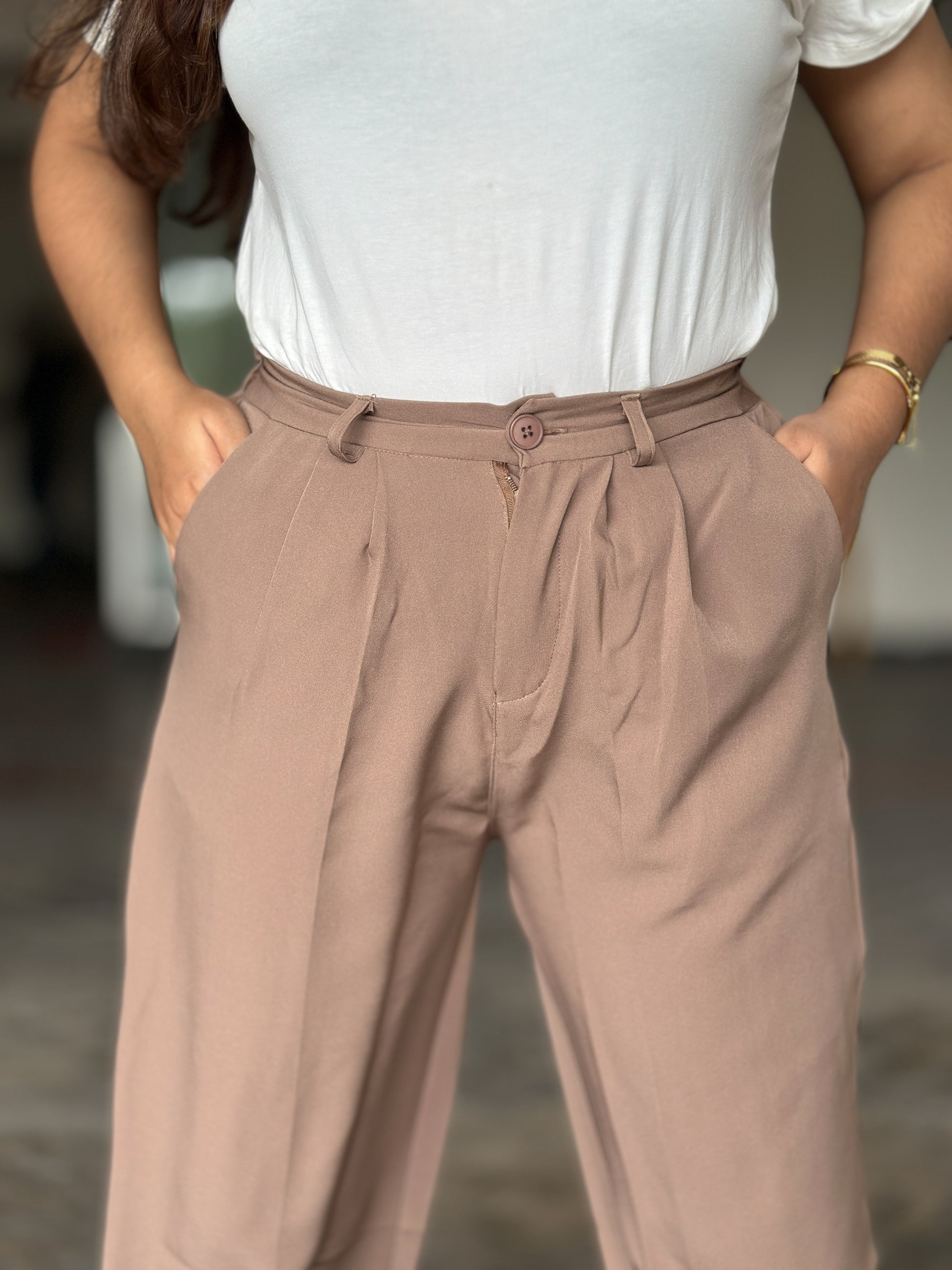 Dark Brown Baggy Formal Pant