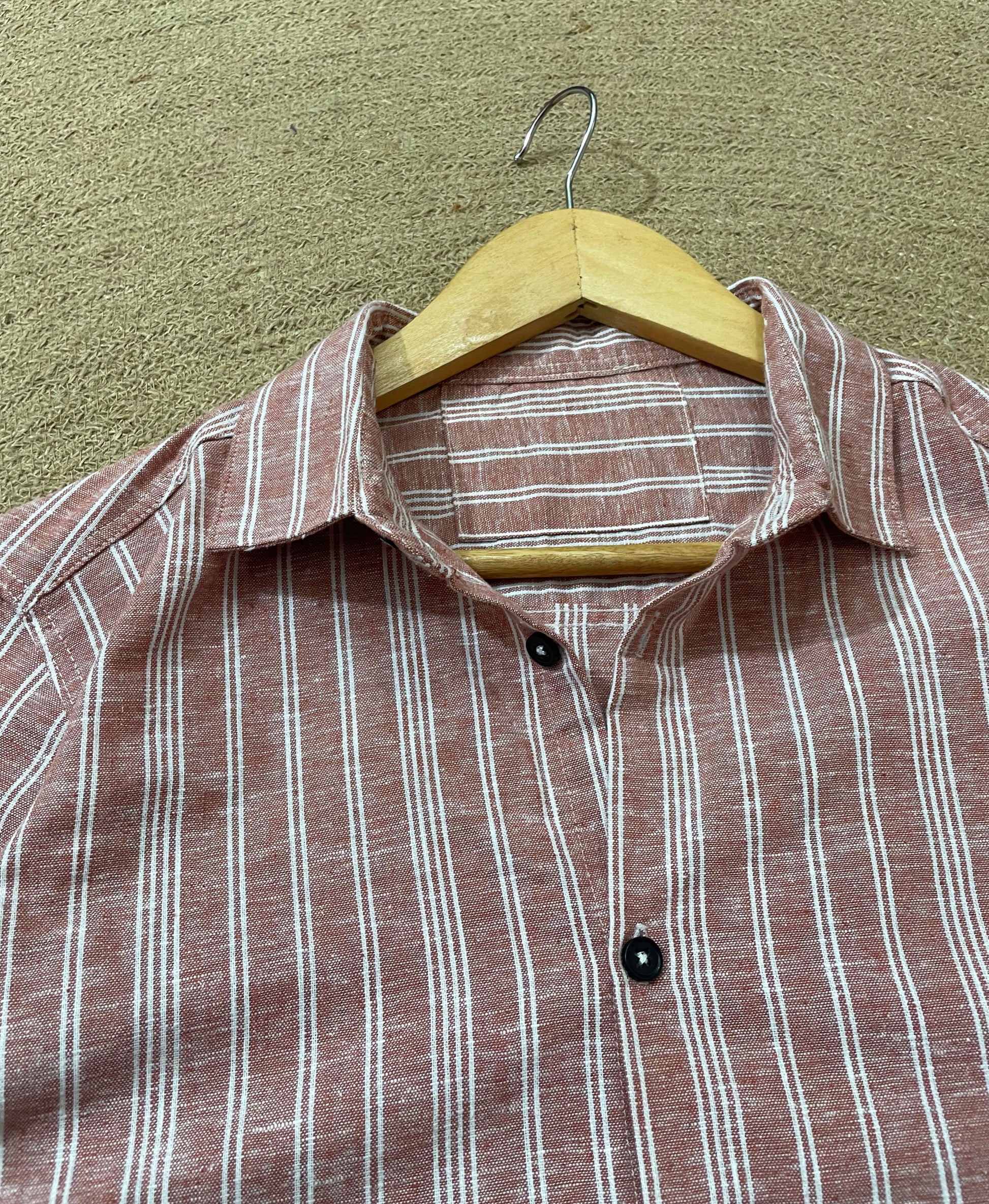Mauve Stripes Full Sleeve Shirt