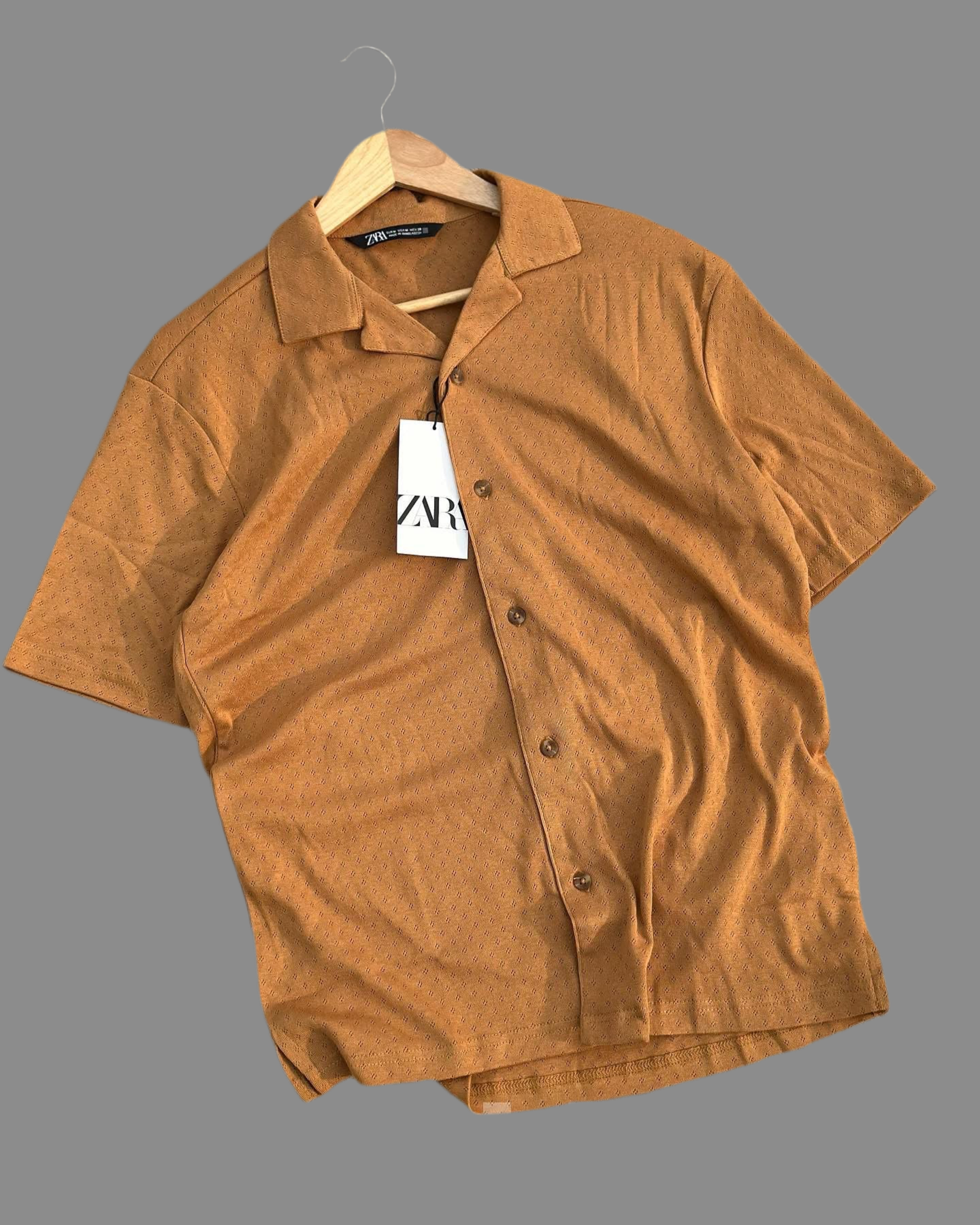 Mustard Yellow Drop Shoulder Cuban Shirt