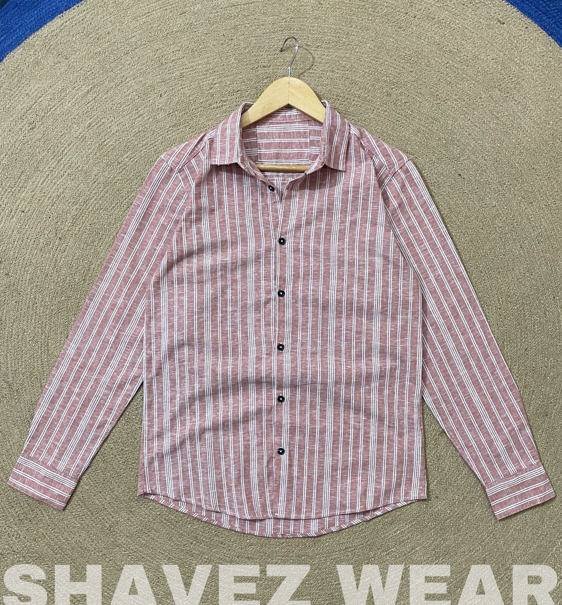 Mauve Stripes Full Sleeve Shirt