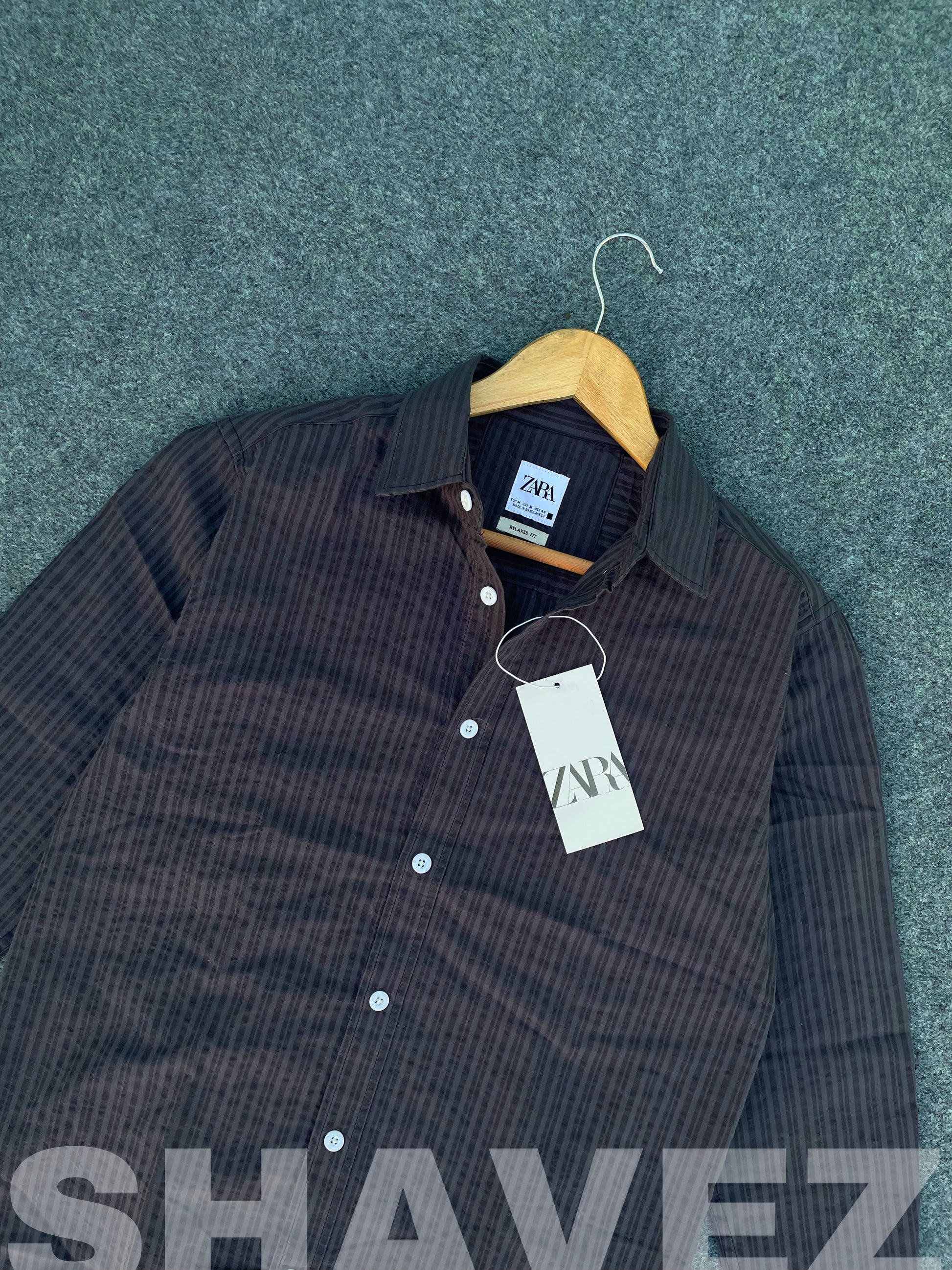 ZARA Black Stripes Full Sleeve Shirt.