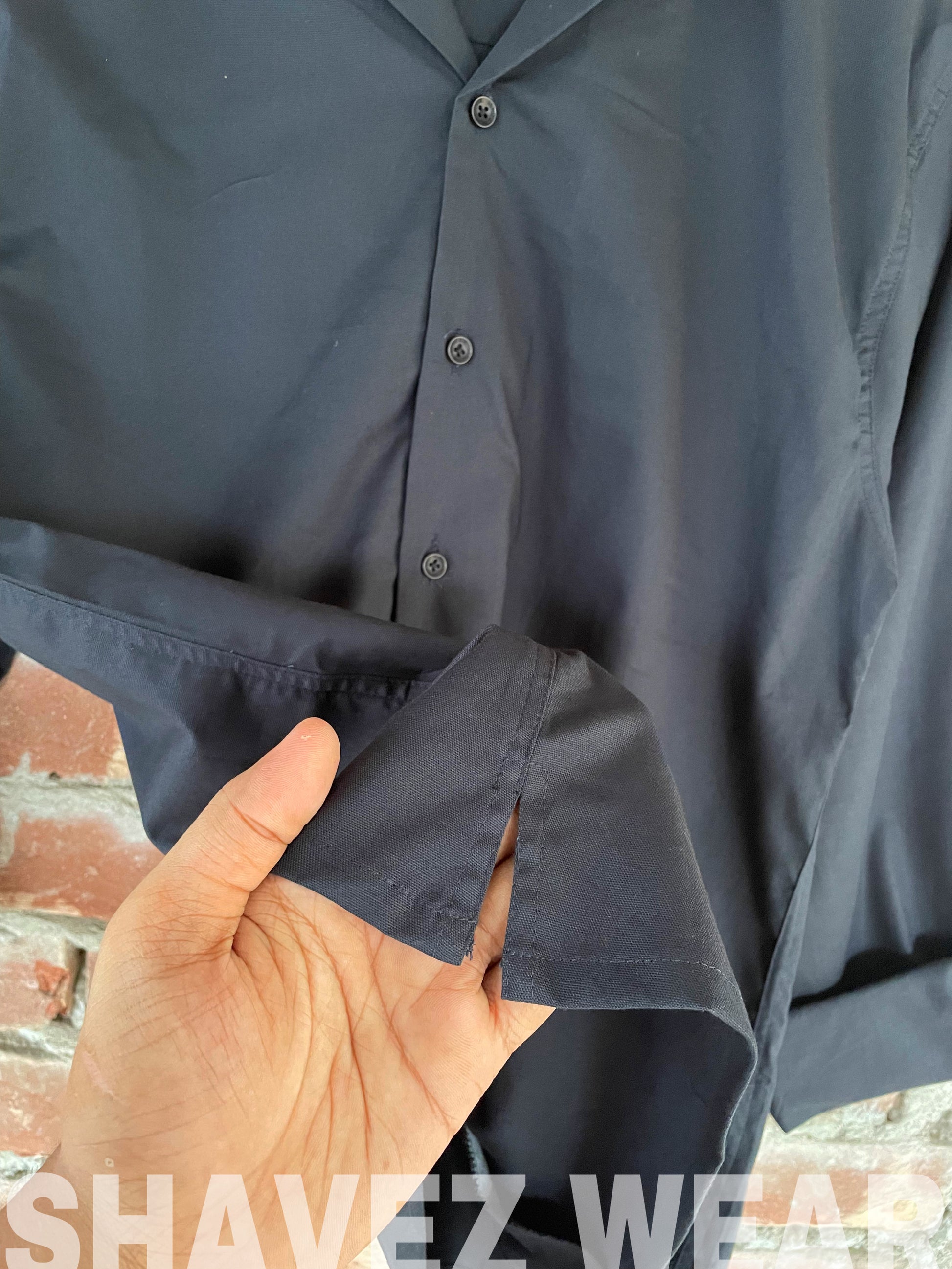 Black Cuban Collar full sleeve shirt