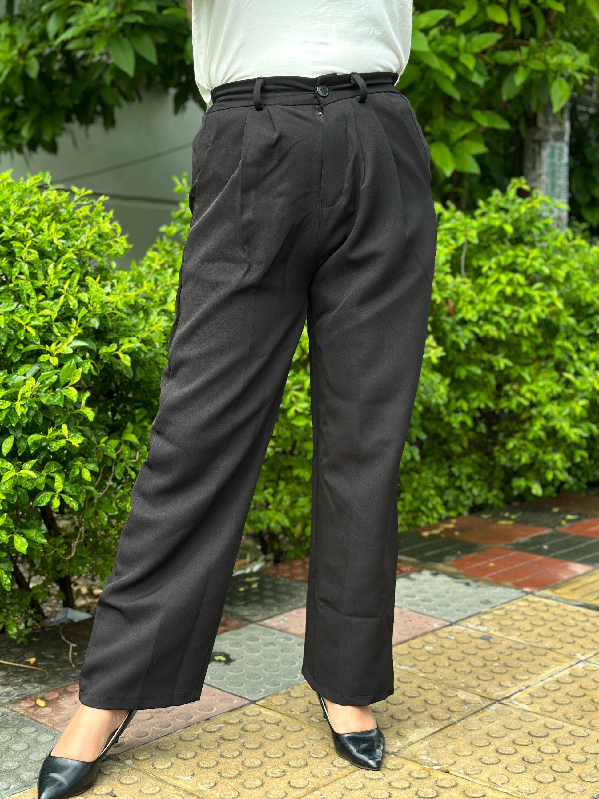 Black Baggy Formal Pant