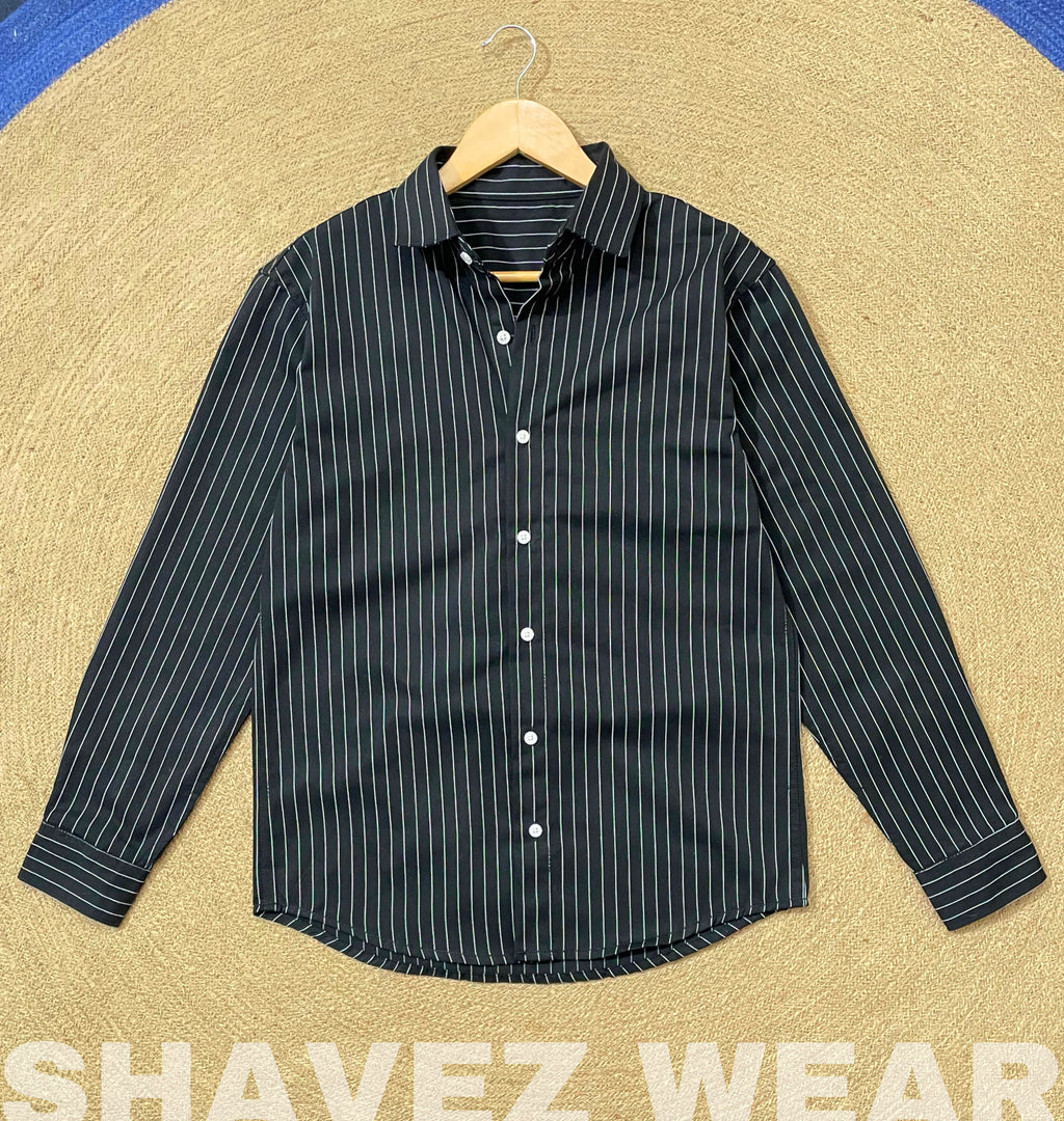 Black Stripes Full Sleeve Shirt