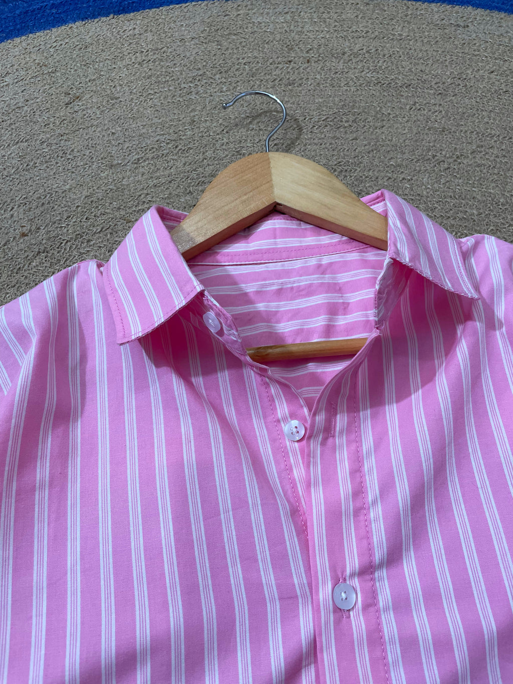 Pink Stripes Full Sleeve Shirt