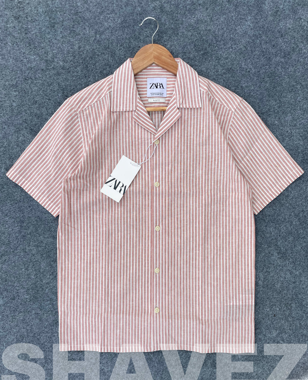 Peach Old Money Cuban Shirt