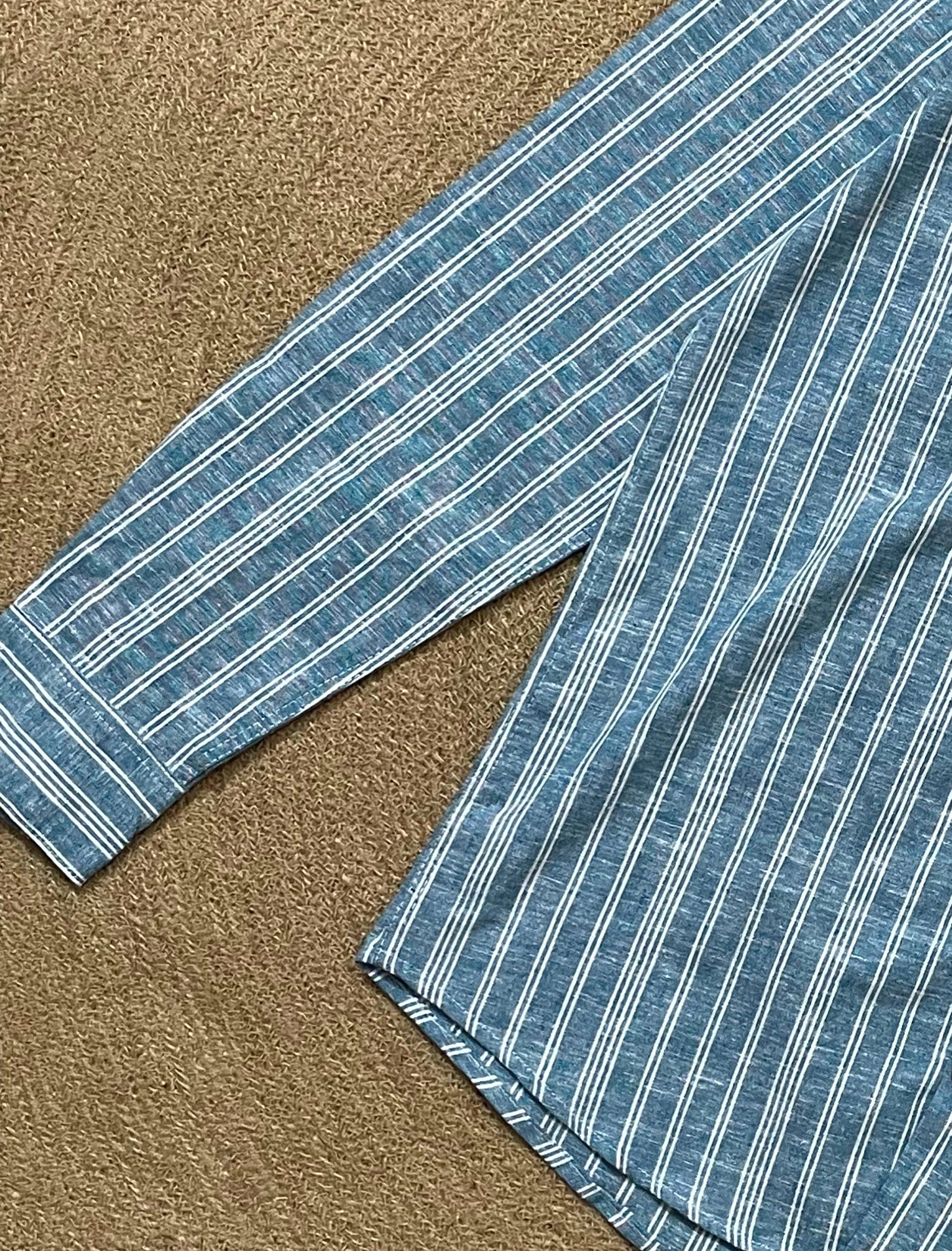 Teal Stripes Full Sleeve Shirt