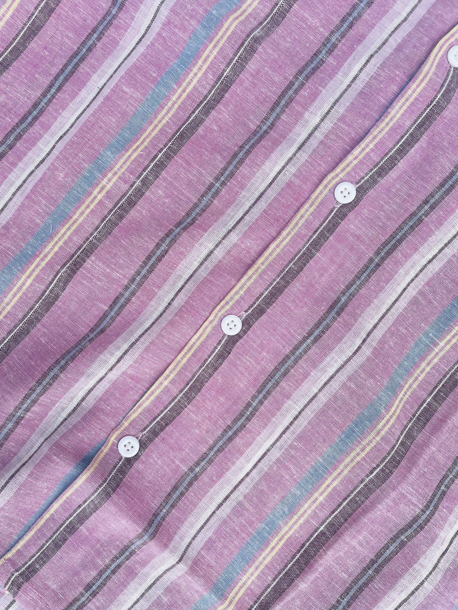 Pink Old Money Cuban Shirt