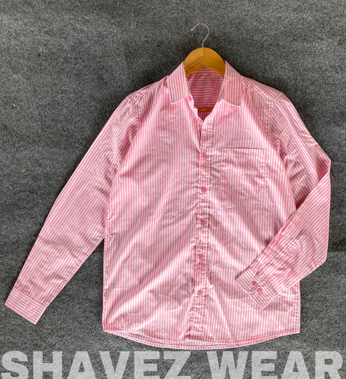 Babypink Striped Button-Down Shirt