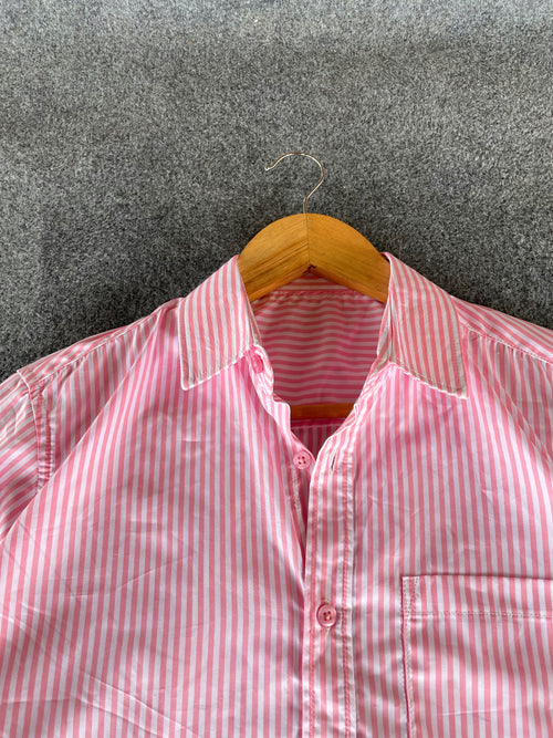 Babypink Striped Button-Down Shirt
