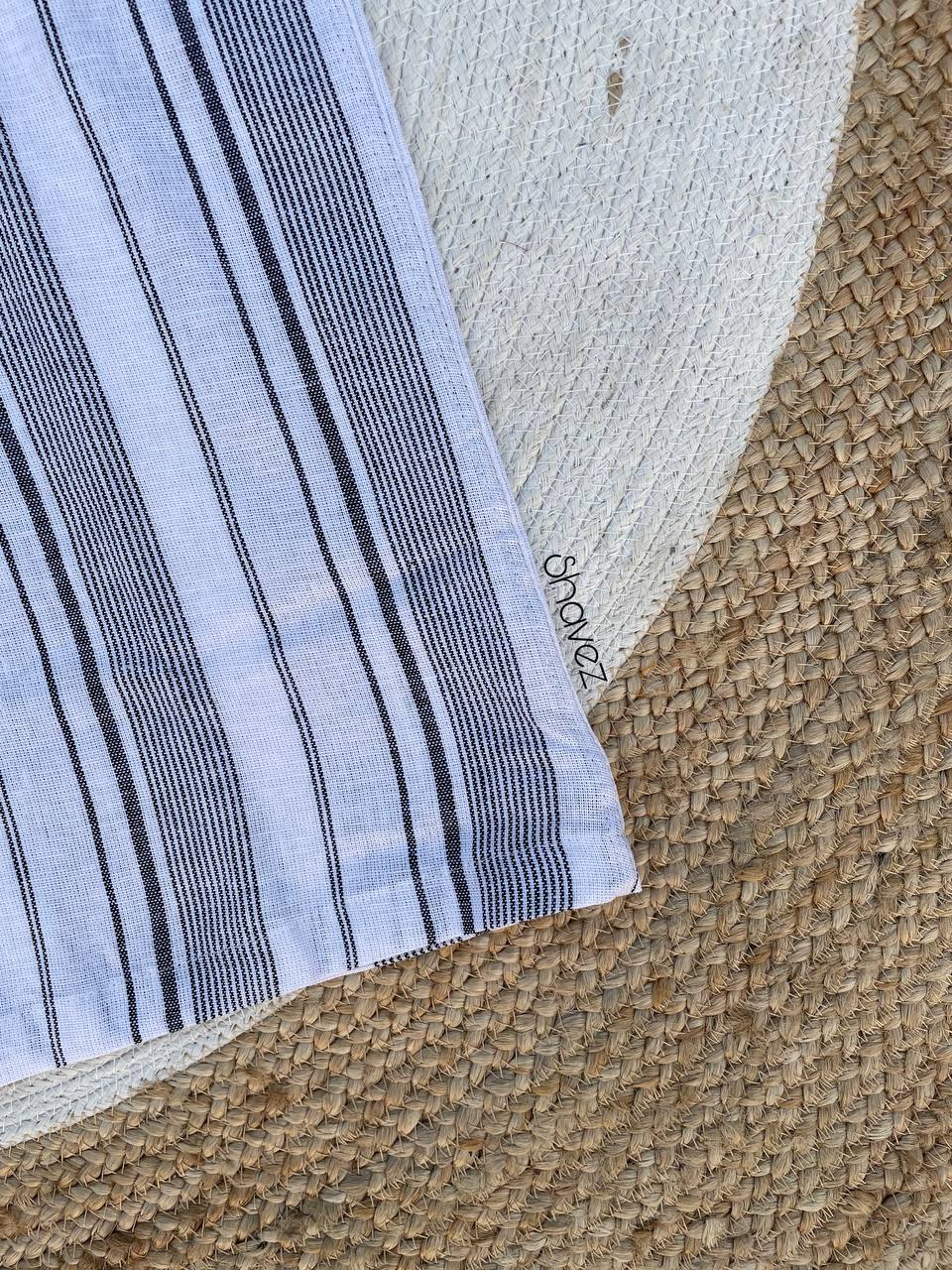 White Stripe Cuban Shirt