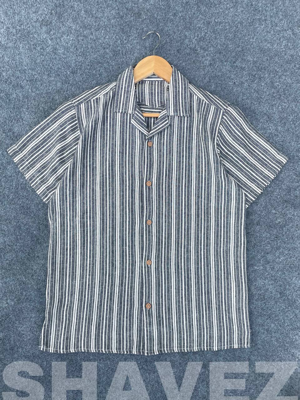 Grey Old Money Cuban Shirt.