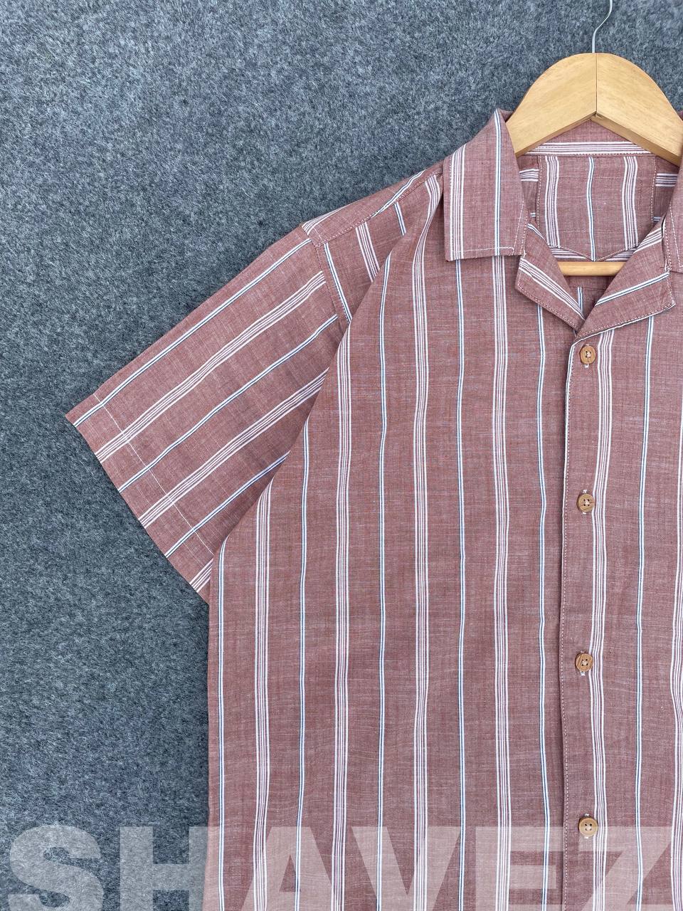 Peach Old Money Cuban Shirt